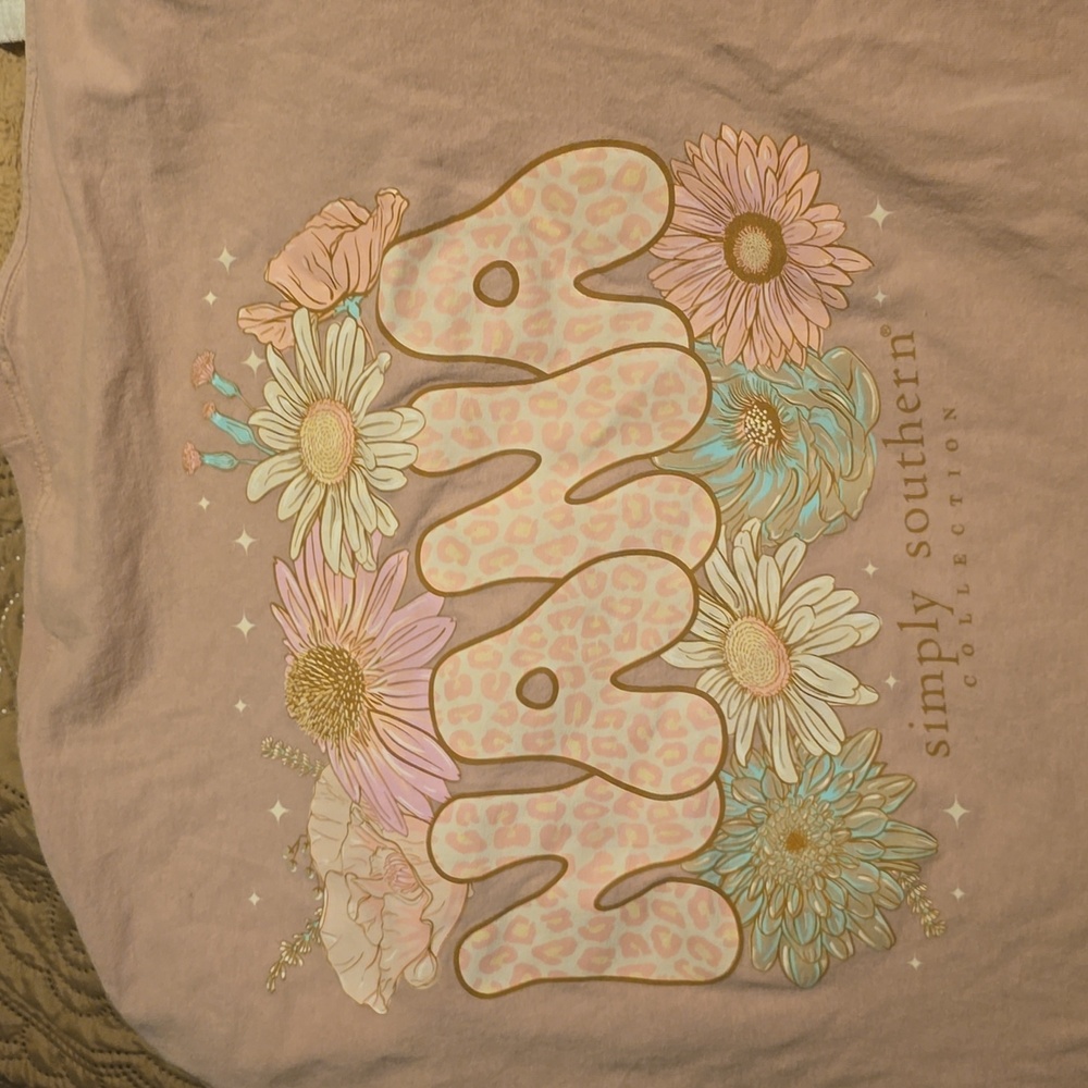 Simply Southern Nana Floral Long Sleeve Tee - Pink